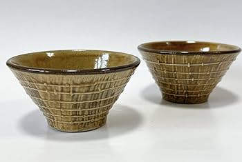 入手困難 新品 沖縄 幸陶器 やちむん【クバ笠マカイ】4寸 ペアセット Amazon.co.jp: □□新□沖縄□幸陶器□やちむん□クバ笠マカイ